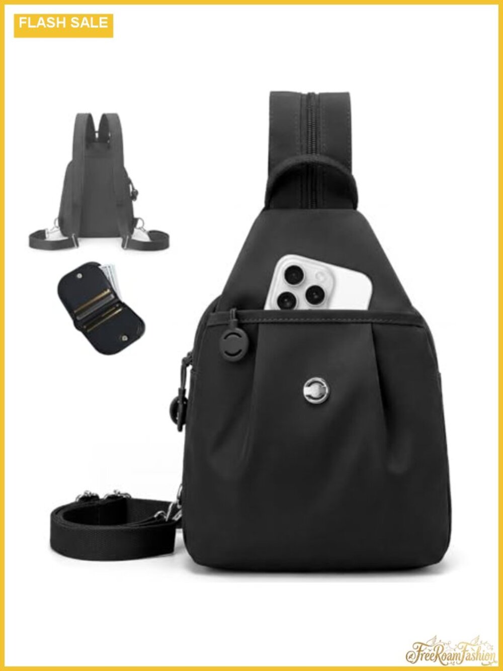 3-in-1 Convertible Sling Backpack Anti-Theft Crossbody Bag with Wallet Oxford